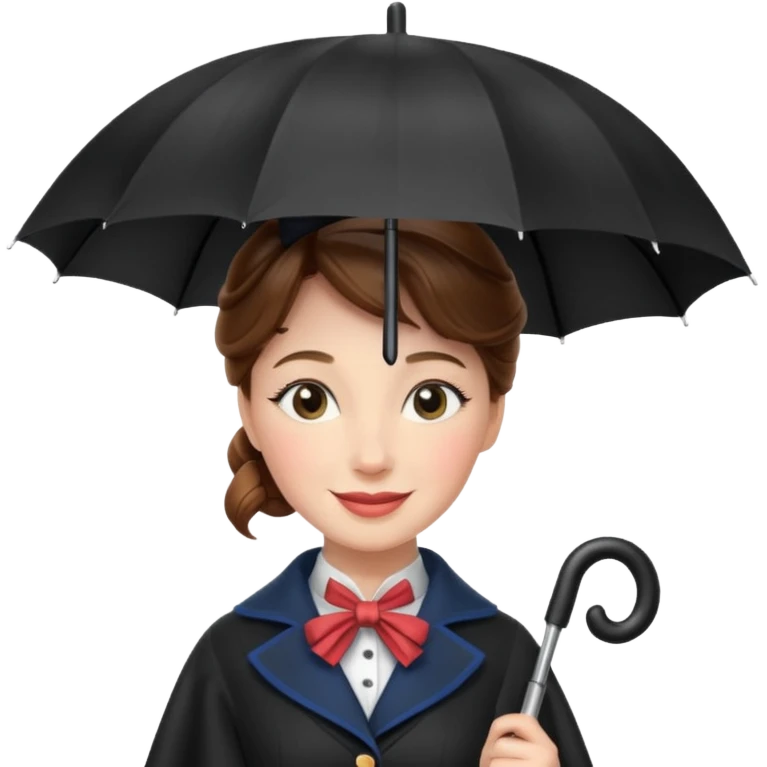 Mary Poppins with an umbrella emoji