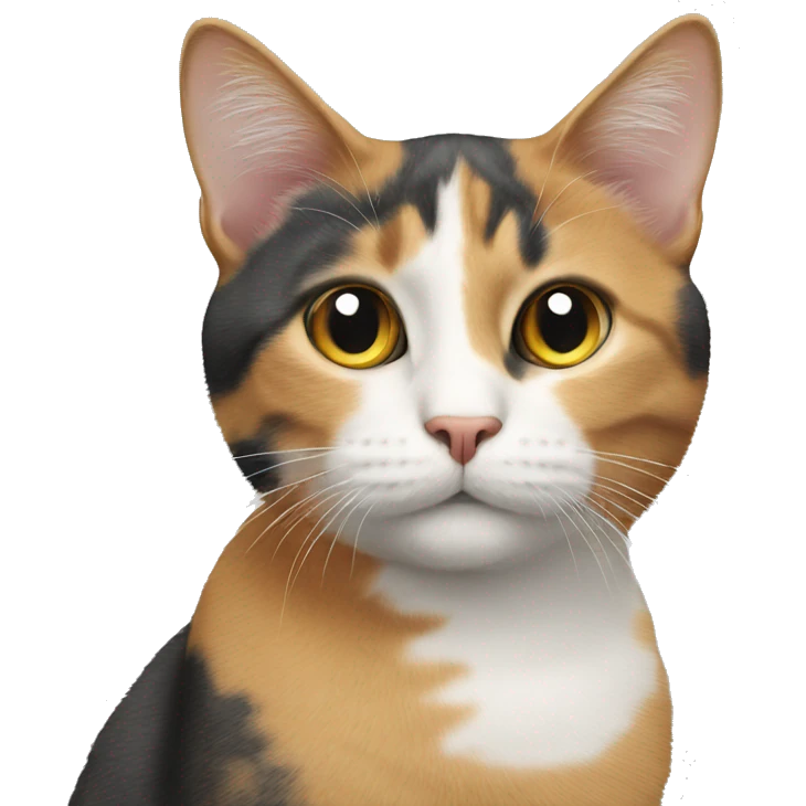 Three-coloured cat emoji