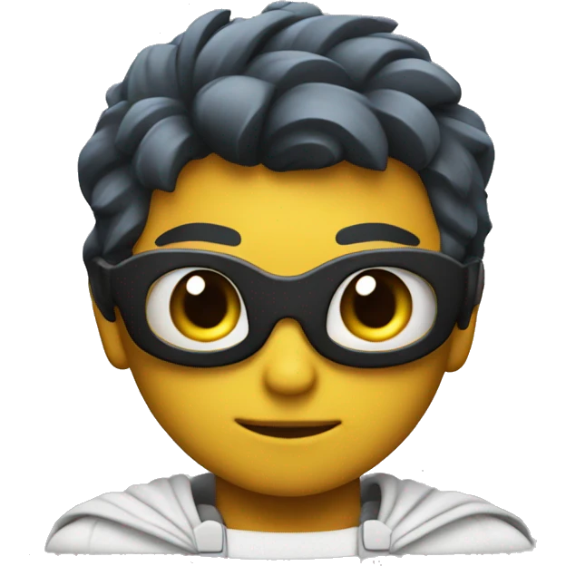 a superhero with a letter V on chest emoji