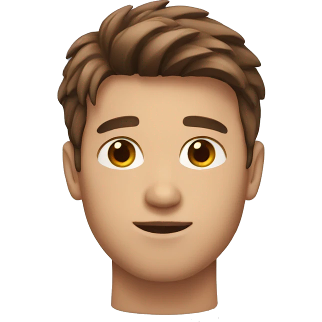 male with brown hair  emoji