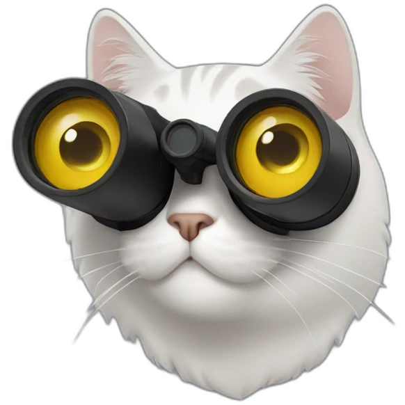 cat binoculars  emoji