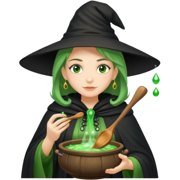 green witch cooking potion emoji