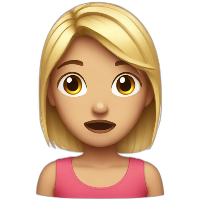 Girl cry emoji