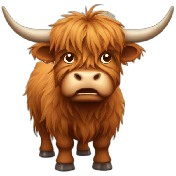 Angry highland cow emoji