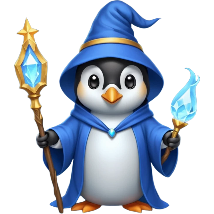 Penguin Wizard emoji