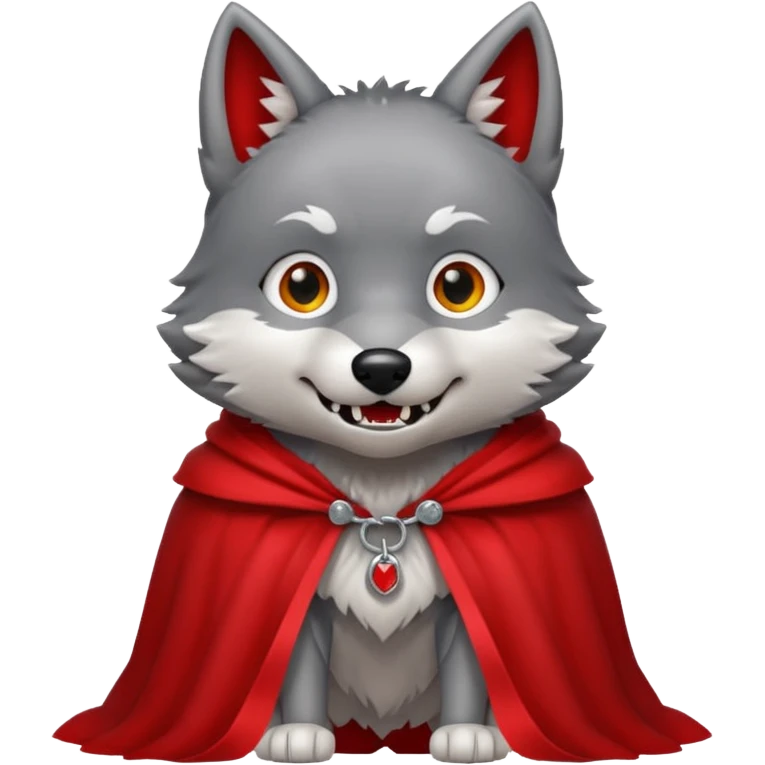 Vampire Pet, Tiny wolf in red collar cloak emoji