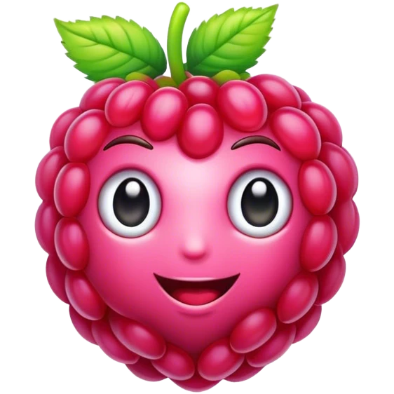 A rainbow raspberry emoji