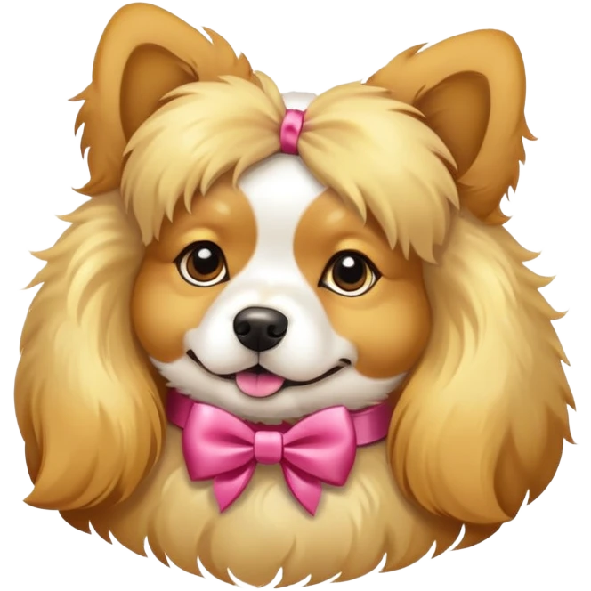 Dog and coquette  emoji