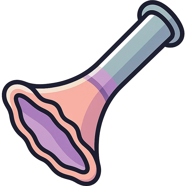 Pinard angled view with unusual bell shape, slightly wavy edge, icon-color-outlined style, detailed shadows and highlights, thin clean contours, soft rounded shapes, pastel palette #98B5BC, #B5B3C1, #C9A3C9, #E4C0CA, #F7DCD1, #F7C0AA, modern Japanese pop art and sticker aesthetic, soft lighting, transparent background emoji