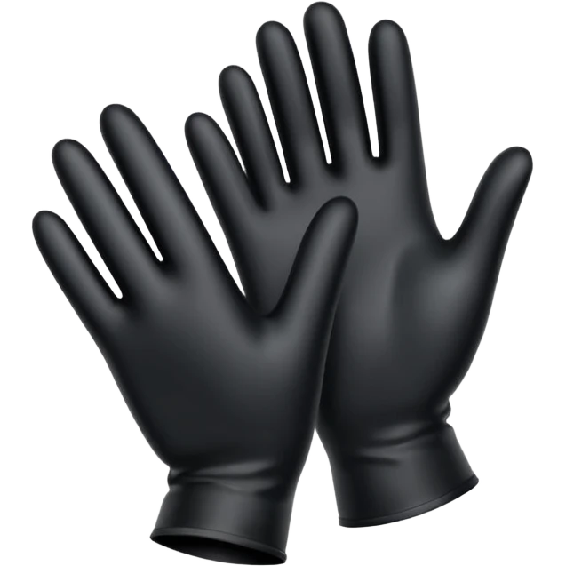 Black rubber gloves  emoji