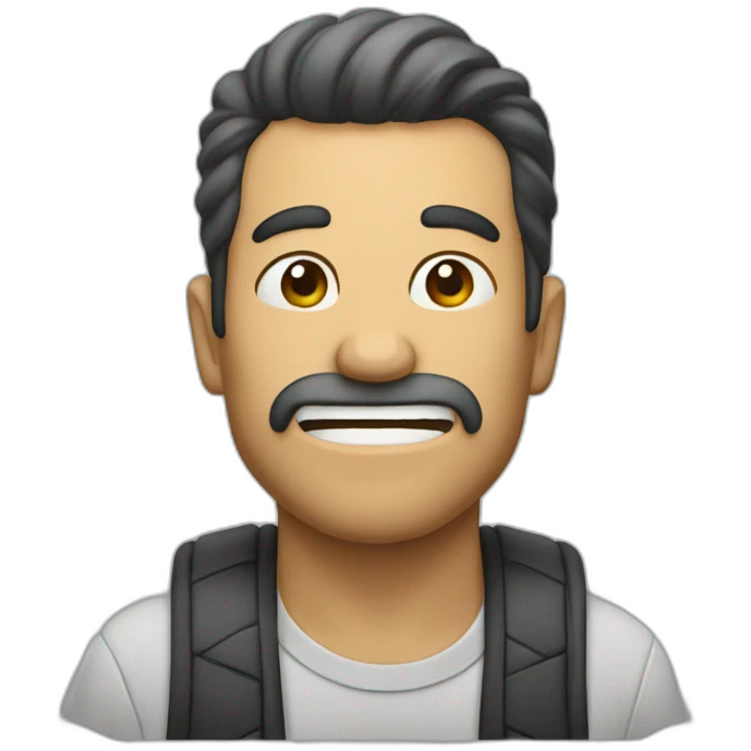 Hombre sacando la lengua emoji