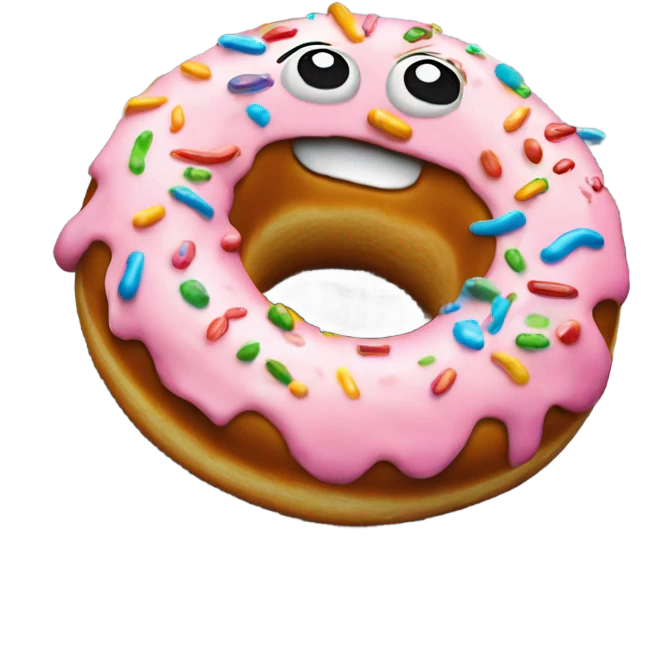 Donut Dancing on computer emoji
