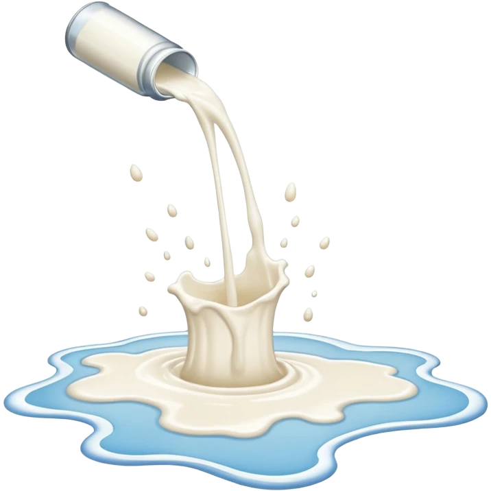 milk spilling on floor emoji