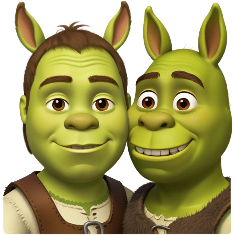 Шрек играет в армады с ослом emoji