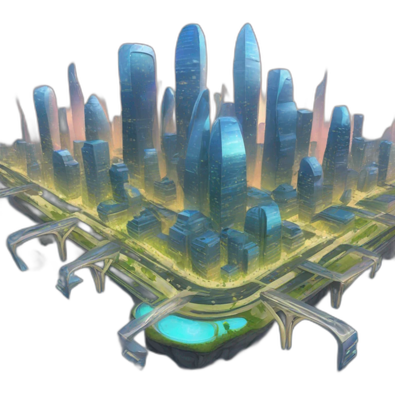 Futuristic city emoji