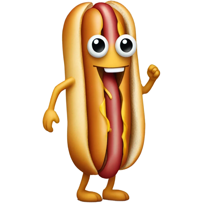 walking hot dog emoji