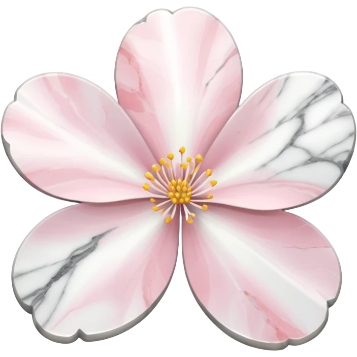 white sakura with a marble texture emoji