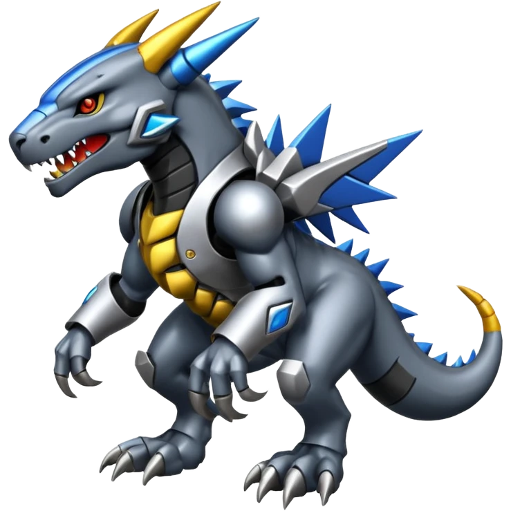  Cool Edgy Shiny Greymon-Wickerbeast-Weregarurumon full body emoji