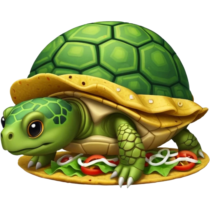 taco eating turtle emoji