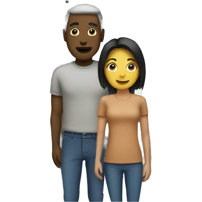 two people with fence between them emoji
