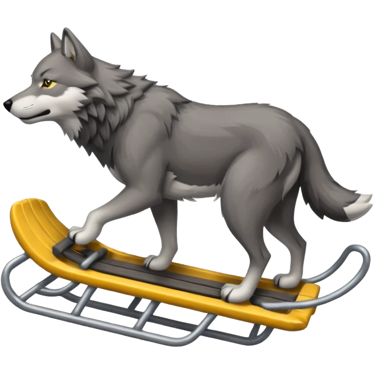 wolves pulling sled emoji