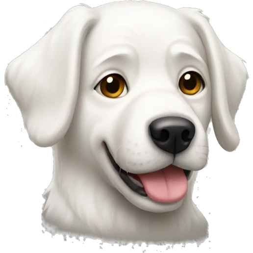 white dog bear emoji