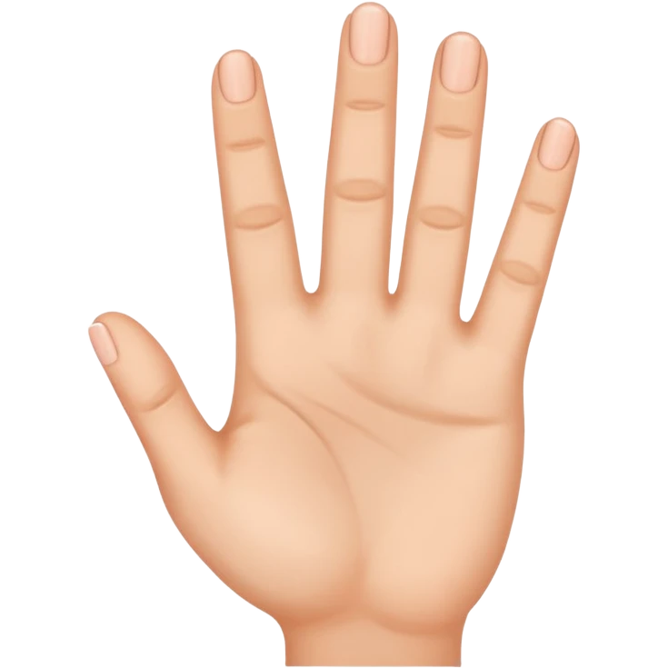 hand showing 4 fingers emoji