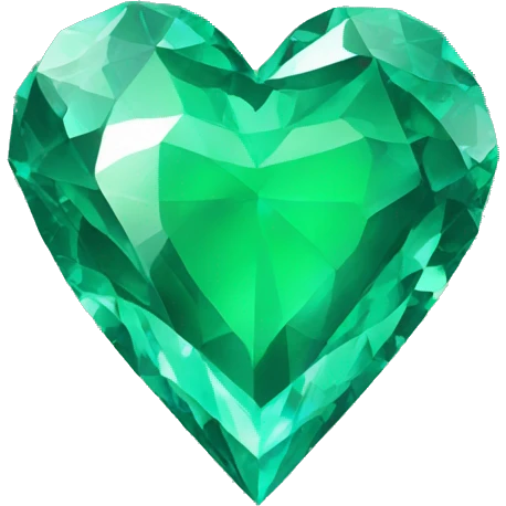 deep-green crystal heart emoji