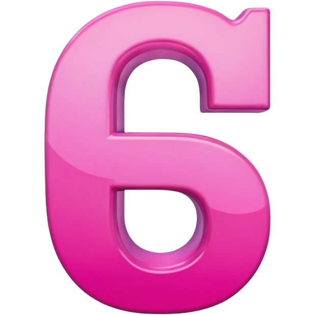 mix color pinks 3d letter p emoji