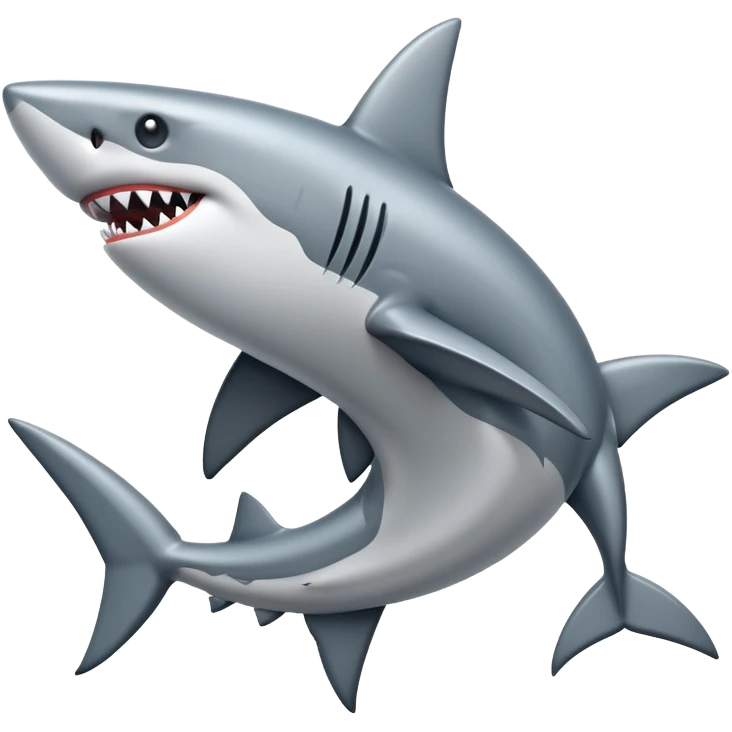 stylized anchor shaped like a shark emoji