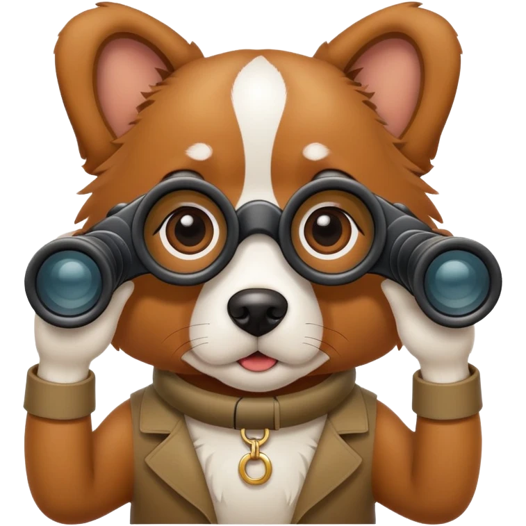 Dog with binoculars  emoji