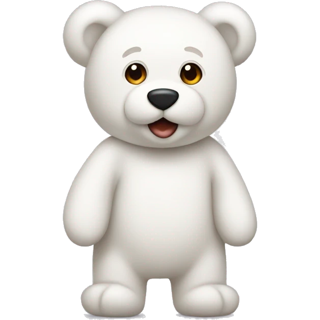 white teddy bear  emoji