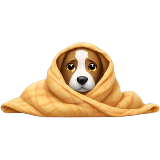 dog in a blanket  emoji