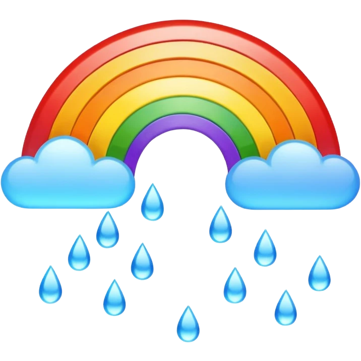 sunshine rainbow rainy day  emoji