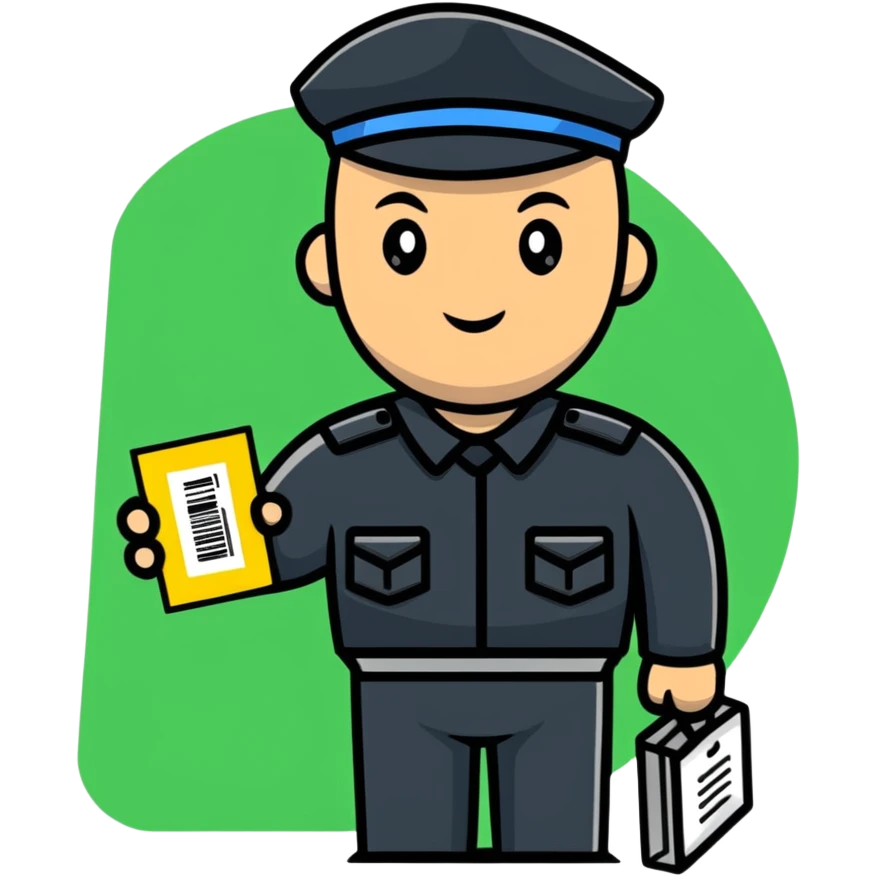 security guard with price label emoji