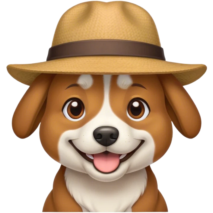 cane che ride con cappello emoji