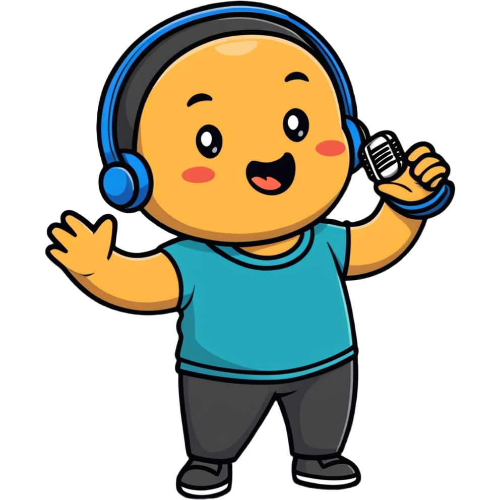 Amir Tataloo singing with expressive pose emoji
