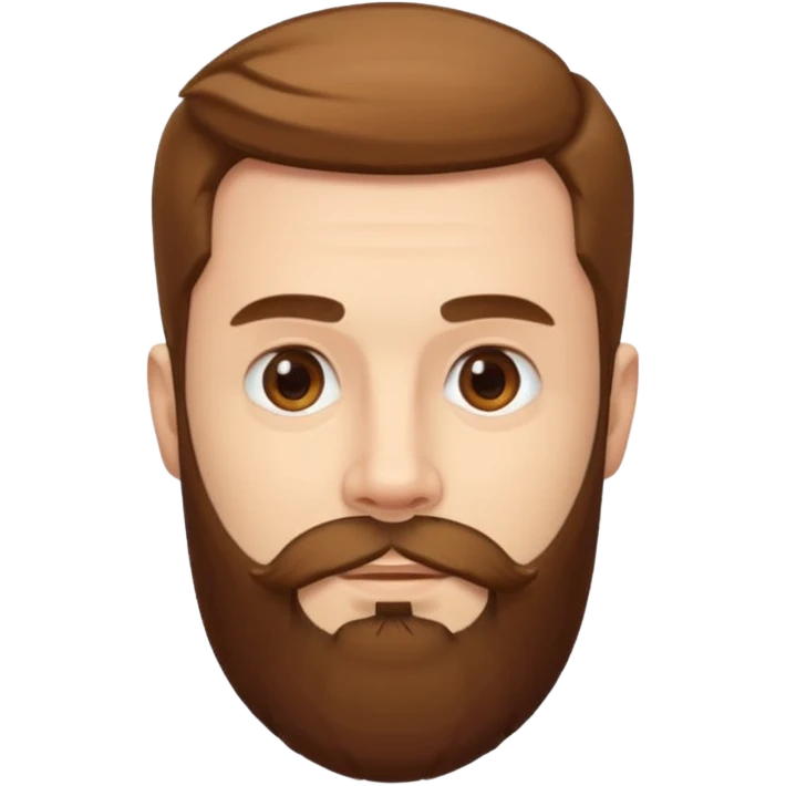 the man with a beard only on his chin emoji
