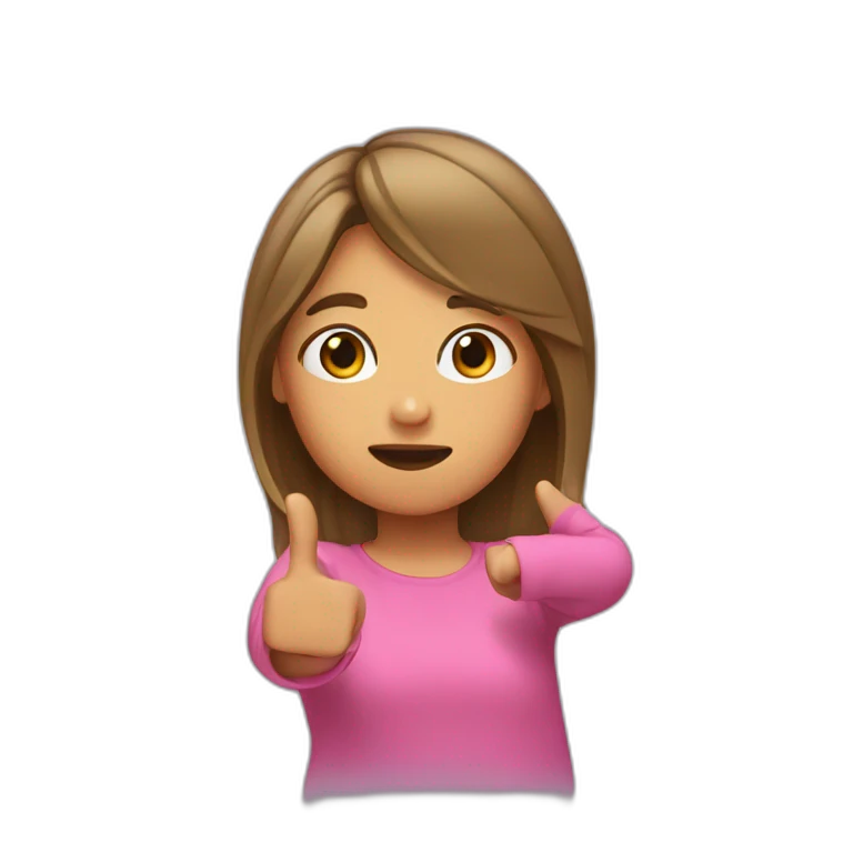 Fille qui fait le dab emoji