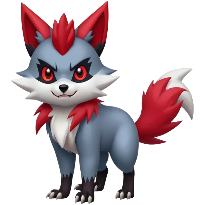 Zangoose-Zorua-Zoroark-hybrid (full body) emoji