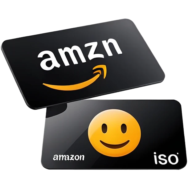 black gift card with logo amazon emoji