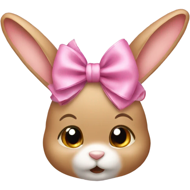 A bunny with bows emoji