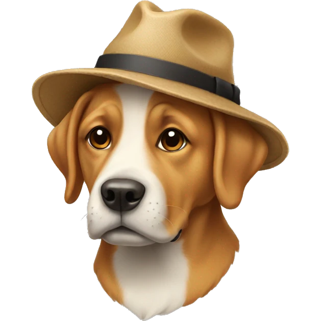 dog wearing a hat emoji