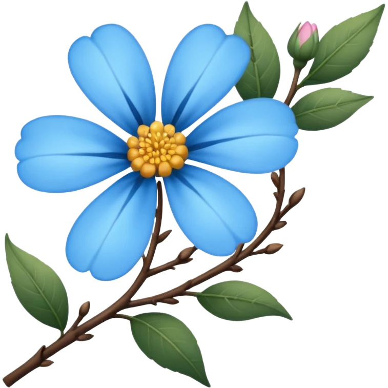 A twig sky color flower aesthetic  emoji