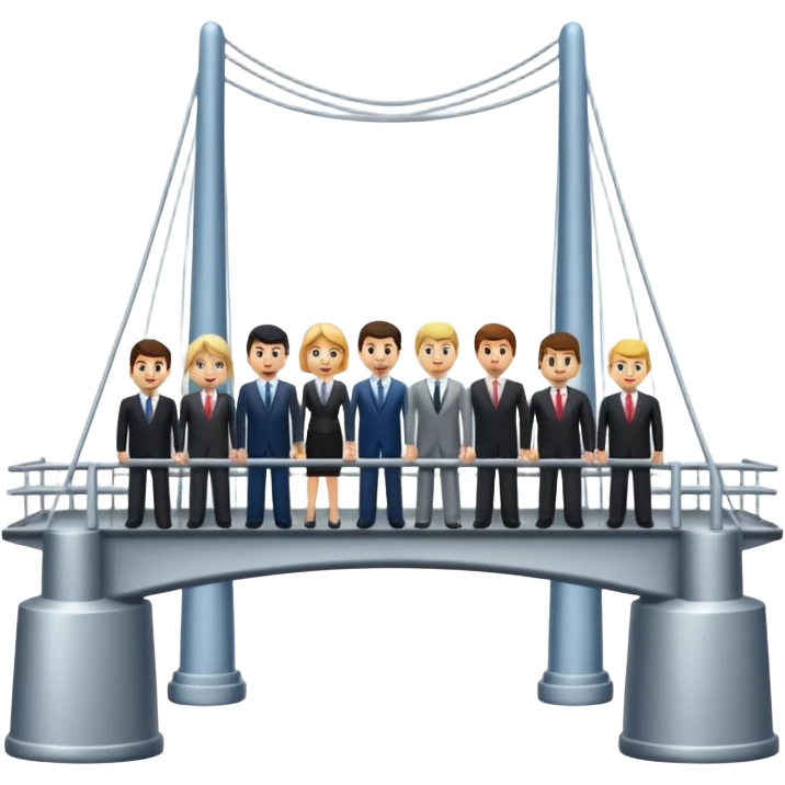 bridge between team tech and business emoji