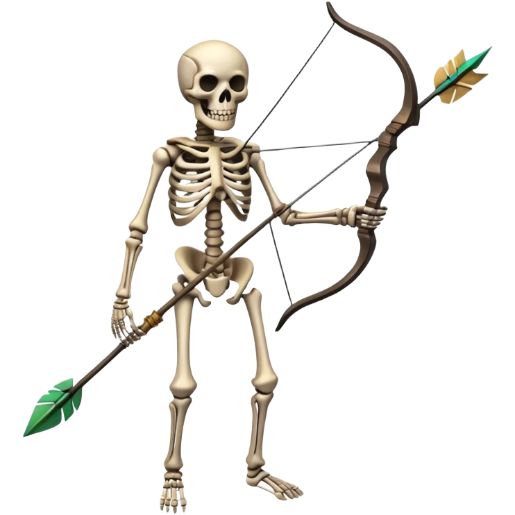 Skeleton with bow emoji