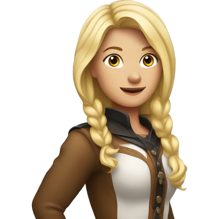 Blonde girl riding horse emoji