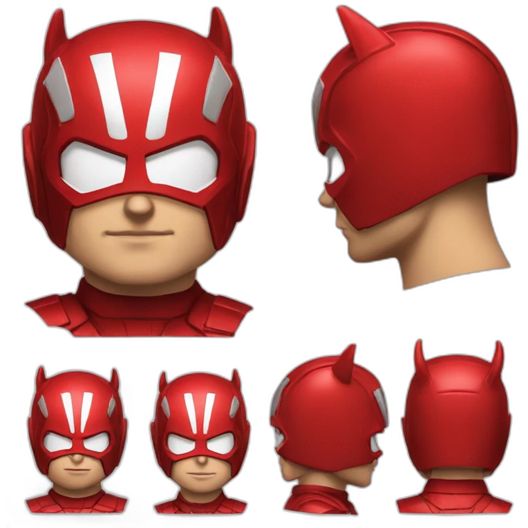 Marvel superhero Daredevil red Helmet with horns emoji