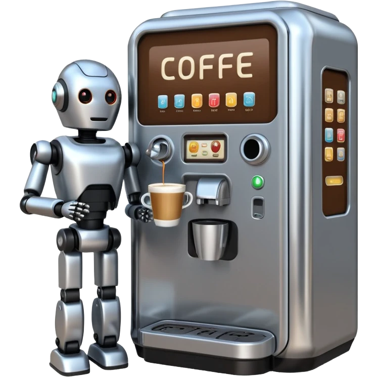 robot coffee vending machine emoji