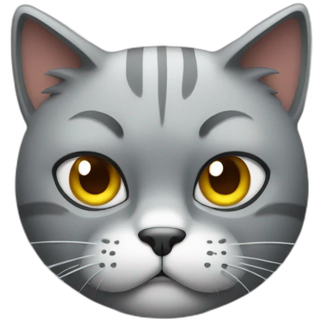 Angry grey cat emoji